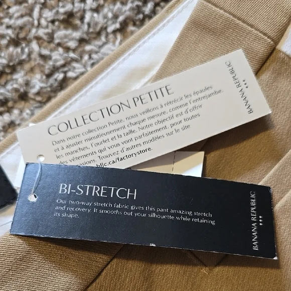 Banana Republic Tan and White Slim-Fit Trousers - Picture 4 of 6